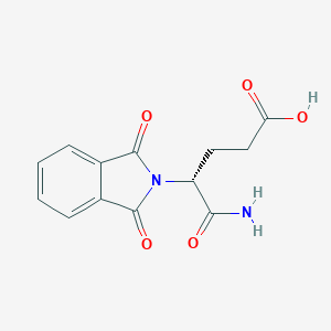 molecular formula C13H12N2O5 B121652 (4R)-5-amino-4-(1,3-dioxoisoindol-2-yl)-5-oxopentanoic acid CAS No. 2614-09-7