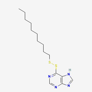 molecular formula C15H24N4S2 B1216523 6-(Decyldithio)-1H-purine CAS No. 78263-73-7