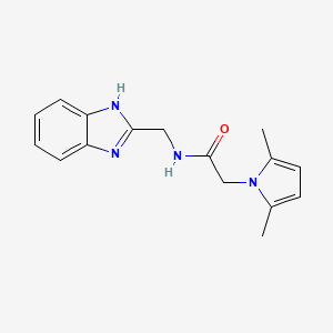 molecular formula C16H18N4O B12165244 N-(1H-benzimidazol-2-ylmethyl)-2-(2,5-dimethyl-1H-pyrrol-1-yl)acetamide 