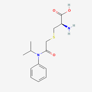 molecular formula C14H20N2O3S B1216527 S-(2-((1-Methylethyl)phenylamino)-2-oxoethyl)-L-cysteine CAS No. 70628-37-4