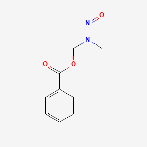 molecular formula C9H10N2O3 B1216528 1-(N-Methyl-N-nitrosamino)methyl benzoate CAS No. 57629-98-8