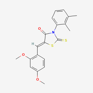 molecular formula C20H19NO3S2 B12165290 (5Z)-5-(2,4-dimethoxybenzylidene)-3-(2,3-dimethylphenyl)-2-thioxo-1,3-thiazolidin-4-one 