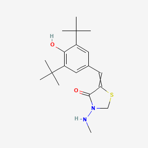5-[(3,5-Ditert-butyl-4-hydroxyphenyl)methylidene]-3-(methylamino)-1,3-thiazolidin-4-one