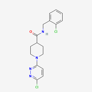 molecular formula C17H18Cl2N4O B12165374 N-(2-chlorobenzyl)-1-(6-chloropyridazin-3-yl)piperidine-4-carboxamide 
