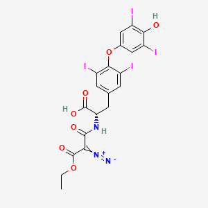 molecular formula C20H15I4N3O7 B1216539 N-(Ethyl-2-diazomalonyl)thyroxine CAS No. 83181-47-9