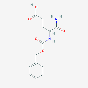 molecular formula C13H16N2O5 B121654 5-Amino-4-(((benzyloxy)carbonyl)amino)-5-oxopentanoic acid CAS No. 19522-39-5