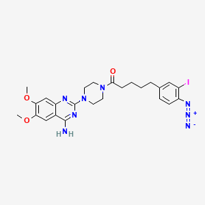 4-Amino-6,7-dimethoxy-2-(4-(5-(3-iodo-4-azidophenyl)pentanoyl)-1-piperazinyl)quinazoline