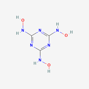 molecular formula C3H6N6O3 B1216547 2,4,6-Tris(hydroxyamino)-1,3,5-triazine CAS No. 23374-70-1