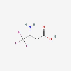 molecular formula C4H6F3NO2 B1216554 3-氨基-4,4,4-三氟丁酸 CAS No. 584-20-3