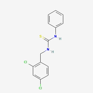 molecular formula C14H12Cl2N2S B1216555 3-[(2,4-dichlorophenyl)methyl]-1-phenylthiourea CAS No. 89516-46-1