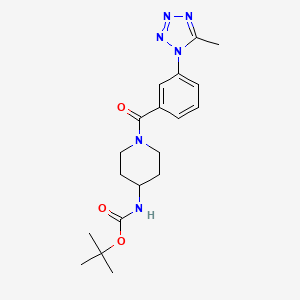 molecular formula C19H26N6O3 B12165550 tert-butyl (1-{[3-(5-methyl-1H-tetrazol-1-yl)phenyl]carbonyl}piperidin-4-yl)carbamate 