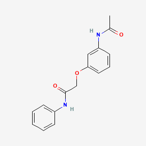 molecular formula C16H16N2O3 B1216556 2-(3-乙酰氨基苯氧基)-N-苯基乙酰胺 