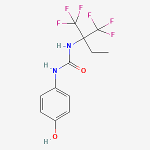 molecular formula C12H12F6N2O2 B1216559 1-(4-Hydroxyphenyl)-3-[1,1,1-trifluoro-2-(trifluoromethyl)butan-2-yl]urea 