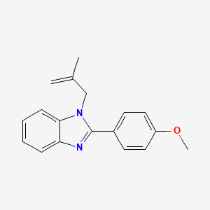 molecular formula C18H18N2O B1216560 2-(4-Methoxyphenyl)-1-(2-methylprop-2-enyl)benzimidazole 