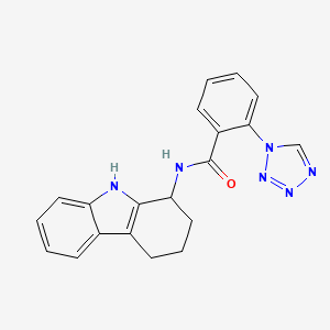 molecular formula C20H18N6O B12165611 N-(2,3,4,9-tetrahydro-1H-carbazol-1-yl)-2-(1H-tetrazol-1-yl)benzamide 
