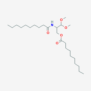 molecular formula C25H49NO5 B1216567 N,O-Didecanoyl serinal dimethylacetal 