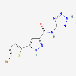 molecular formula C9H6BrN7OS B12165672 C9H6BrN7OS 