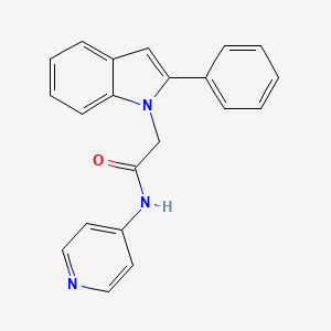 molecular formula C21H17N3O B12165689 2-(2-phenyl-1H-indol-1-yl)-N-(pyridin-4-yl)acetamide 