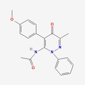 molecular formula C20H19N3O3 B12165696 N-(4-(4-methoxyphenyl)-6-methyl-5-oxo-2-phenyl-2,5-dihydropyridazin-3-yl)acetamide 
