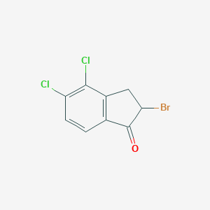 molecular formula C9H5BrCl2O B121657 2-Bromo-4,5-dichloro-1-indanone CAS No. 156484-77-4
