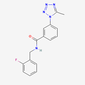 molecular formula C16H14FN5O B12165798 N-(2-fluorobenzyl)-3-(5-methyl-1H-tetrazol-1-yl)benzamide 