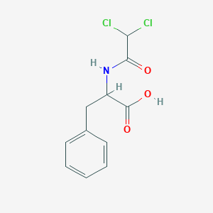 molecular formula C11H11Cl2NO3 B1216581 DL-Phenylalanine, N-(dichloroacetyl)- CAS No. 21231-79-8