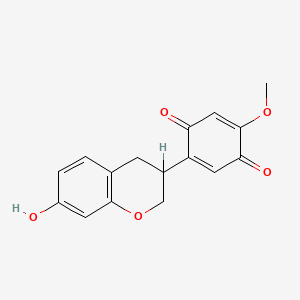 molecular formula C16H14O5 B1216584 Claussequinone CAS No. 35878-39-8