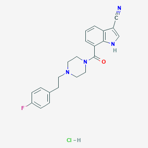 molecular formula C22H22ClFN4O B121659 Pruvanserin hydrochloride CAS No. 443144-27-2