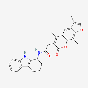 molecular formula C28H26N2O4 B12165912 N-(2,3,4,9-tetrahydro-1H-carbazol-1-yl)-2-(3,5,9-trimethyl-7-oxo-7H-furo[3,2-g]chromen-6-yl)acetamide 