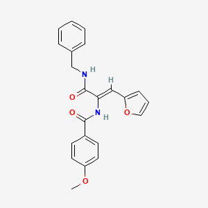 molecular formula C22H20N2O4 B12165957 N-[(1Z)-3-(benzylamino)-1-(furan-2-yl)-3-oxoprop-1-en-2-yl]-4-methoxybenzamide 