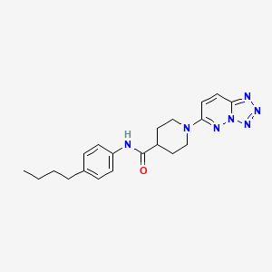 molecular formula C20H25N7O B12165990 N-(4-butylphenyl)-1-(tetrazolo[1,5-b]pyridazin-6-yl)piperidine-4-carboxamide 
