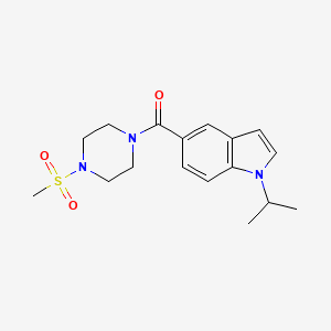 molecular formula C17H23N3O3S B12165995 (1-isopropyl-1H-indol-5-yl)[4-(methylsulfonyl)piperazino]methanone 