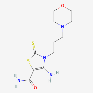 molecular formula C11H18N4O2S2 B12166097 4-Amino-3-[3-(morpholin-4-yl)propyl]-2-thioxo-2,3-dihydro-1,3-thiazole-5-carboxamide 