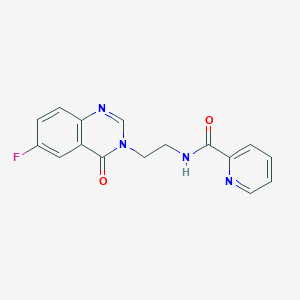 molecular formula C16H13FN4O2 B12166116 N-[2-(6-fluoro-4-oxoquinazolin-3(4H)-yl)ethyl]pyridine-2-carboxamide 