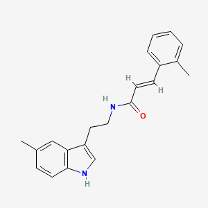 molecular formula C21H22N2O B12166144 (2E)-N-[2-(5-methyl-1H-indol-3-yl)ethyl]-3-(2-methylphenyl)prop-2-enamide 