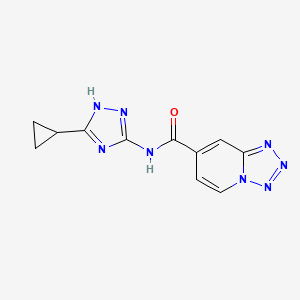 molecular formula C11H10N8O B12166156 N-(3-cyclopropyl-1H-1,2,4-triazol-5-yl)tetrazolo[1,5-a]pyridine-7-carboxamide 