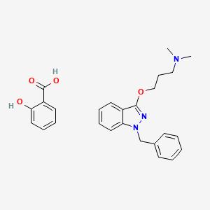 molecular formula C26H29N3O4 B1216618 Benzydamine salicylate CAS No. 59831-61-7
