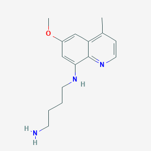 molecular formula C15H21N3O B1216621 4-Methyl-6-methoxy-8-(1-tetramethyleneamino)aminoquinoline CAS No. 68219-10-3