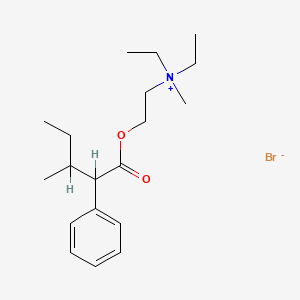 molecular formula C19H32BrNO2 B1216629 Valethamate Bromide CAS No. 90-22-2