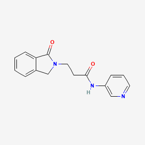 molecular formula C16H15N3O2 B12166312 3-(1-oxo-1,3-dihydro-2H-isoindol-2-yl)-N-(pyridin-3-yl)propanamide 
