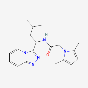 molecular formula C19H25N5O B12166327 2-(2,5-dimethyl-1H-pyrrol-1-yl)-N-[3-methyl-1-([1,2,4]triazolo[4,3-a]pyridin-3-yl)butyl]acetamide 