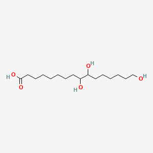 molecular formula C16H32O5 B1216641 9,10,16-Trihydroxyhexadecanoic acid CAS No. 6949-98-0
