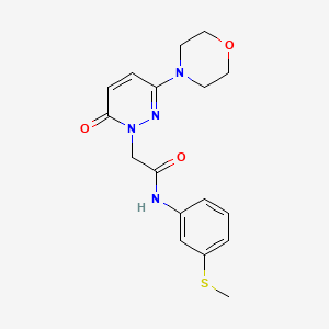 molecular formula C17H20N4O3S B12166416 N-[3-(methylsulfanyl)phenyl]-2-[3-(morpholin-4-yl)-6-oxopyridazin-1(6H)-yl]acetamide 