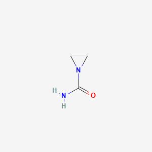 molecular formula C3H6N2O B1216651 1-Aziridinecarboxamide CAS No. 3715-65-9