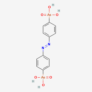 molecular formula C12H12As2N2O6 B1216659 p-AZOBENZENEARSONATE CAS No. 7334-23-8