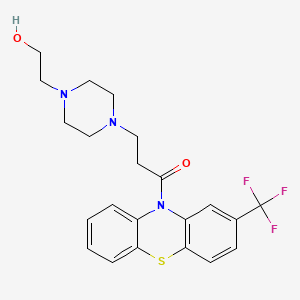 molecular formula C22H24F3N3O2S B1216663 Ftorpropazine CAS No. 33414-36-7