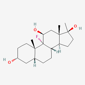 molecular formula C20H33FO3 B1216665 9-Fluoro-17-methyl-5beta-androstane-3alpha,11beta,17beta-triol CAS No. 53649-14-2