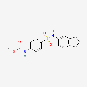 molecular formula C17H18N2O4S B12166685 methyl N-{4-[(2,3-dihydro-1H-inden-5-yl)sulfamoyl]phenyl}carbamate 