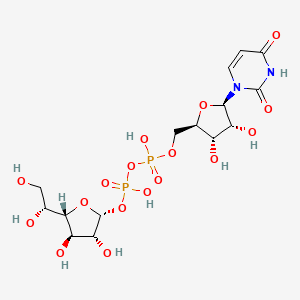 molecular formula C15H24N2O17P2 B1216670 UDP-alpha-D-galactofuranose 