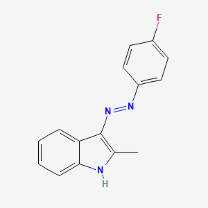molecular formula C15H12FN3 B12166715 2-Methyl-3-(4-fluorophenylazo)-1H-indole 